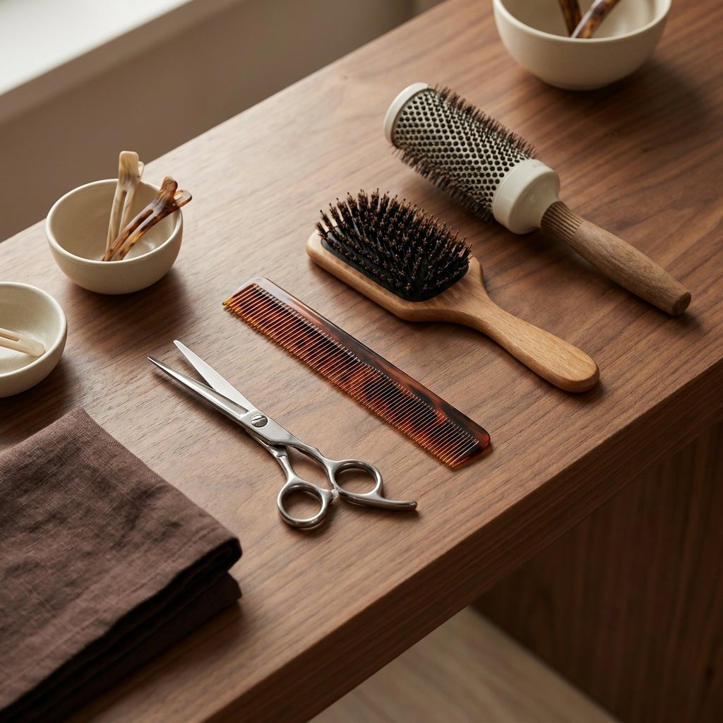 Gereedschap van de kapper bij Herenkapsalon John Rengers